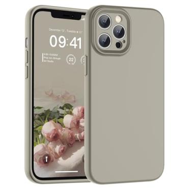 Imagem de SUPFINE Capa para iPhone 12 Pro Max, silicone líquido premium com forro de microfibra macio antiarranhões [proteção de câmera atualizada] Capa protetora fina à prova de choque para homens, mulheres e