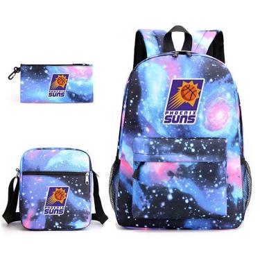 Imagem de Conjunto de mochilas escolares Suns, 3 peças com bolsa de ombro e estojo para lápis