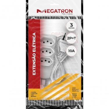 Imagem de Extensão Cabo 2p T Pp Plano 3x0,75 3m Branca
