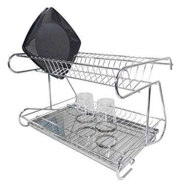 Imagem de Escorredor Euro 18 Pratos Aço Cromado Jomer 4242