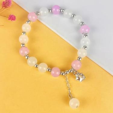 Imagem de Pulseira Lucky para mulheres e homens, joia de pedra preciosa olho de gato sintética retrô, um presente atencioso para entes queridos, Adjustable, Vidro, Sem Pedra Preciosa