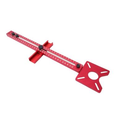 Imagem de Asixxsix Suporte de Ranhura para Fresagem de Roteador, Gabarito de Corte Circular de Liga de Alumínio, Guia de Roteador para Carpintaria, Ferramenta Auxiliar Quadrada Ajustável