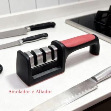 Imagem de Amolador e afiador de facas, tesouras 3 Estágios - Arte Mix