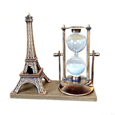Imagem de Vintage Desktop Bronze Ampulheta Decoração Náutica para Escritório em Casa Mesa Escola Sala de Estar Quarto Decorativo Funcional Areia Temporizador Ornamento Histórico Acessório de Marco (Torre de
