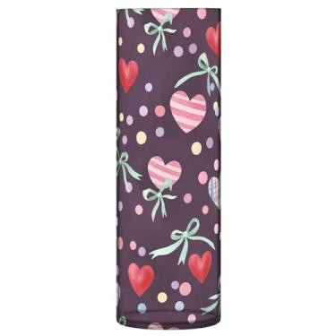 Imagem de CEBUGI Vaso de flores com corações de arco-íris, 10 x 30 cm, vaso cilíndrico para flores, vaso transparente inquebrável para festa de casamento, decoração de casa