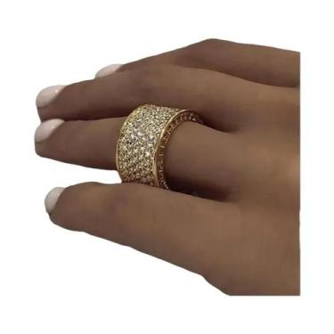 Imagem de Anel De Cristal De Zircônia Para Mulheres, Clássico, Pavê Brilhante, J