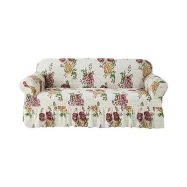 Imagem de Capa De Sofá Antiderrapante Elástica Estampada Protetor De Móveis Para