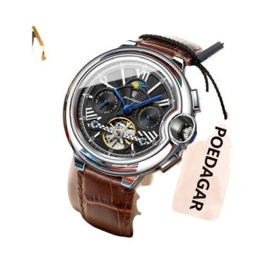 Imagem de Relógio De Luxo Masculino Em Aço Inoxidável Automático Mecânico À Prov