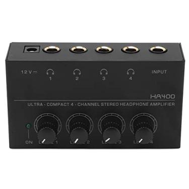 Imagem de KIMISS Adequado para Amplificador de Fone de Ouvido Estéreo de 4 Canais Com Adaptador de Alimentação de Ruído Ultrabaixo - Acione Vários Fones de Ouvido Com Controle de Volume Independente e