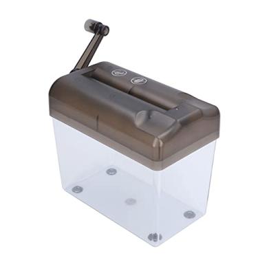 Imagem de Generic Triturador de Papel Manual Compacto Portátil Operação Simples Triturador de Manivela para Escritório Casa Desktop, Material Durável do Silicone do Abs (Cinza)