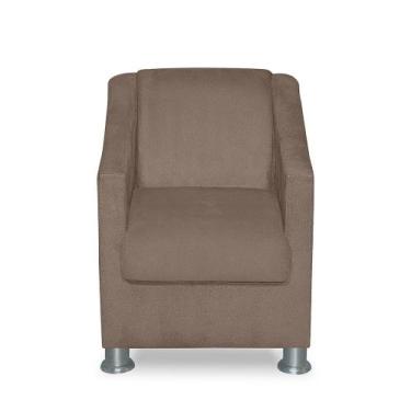 Imagem de Mini Poltrona Cadeira Infantil Tilla De Criança Suede Cappuccino - Son