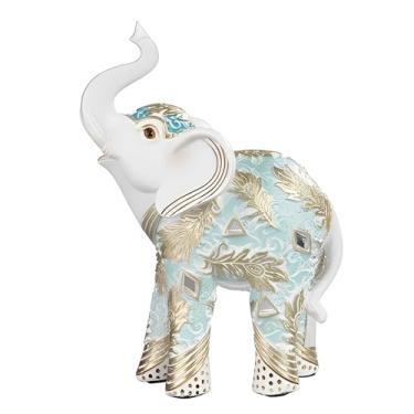 Imagem de ICE ARMOR Elefante tailandês de 10,8 cm A em estatueta verde estatueta escultura ornamento decoração de casa/quarto ideias de decoração para inauguração de casa, feriados e aniversários, ótimo item