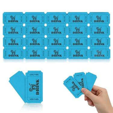 Imagem de PM Company 1000 bilhetes sorteios individuais, ingressos de bebida para eventos, lazer, carnaval, entrada, prêmios de classe, prêmios (azul)