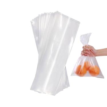 Imagem de 1000 peças de mangas de plástico transparente resistentes 5,51 mil sacos de pôster estreitos de comprimento, armazenamento aberto para perucas, pipoca, documentos grandes e muito mais (tamanho: 1,57 ×