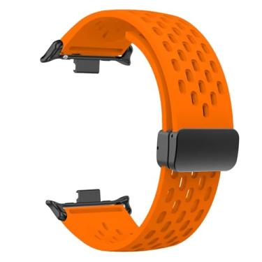 Imagem de EPANO Pulseira de silicone para Redmi Watch 4/8 Pro, fivela magnética, pulseira esportiva para Mi band 8 pro Correa, acessórios (laranja, para Redmi Watch 4), For Redmi Watch 4, Ágata