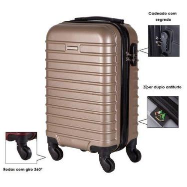 Imagem de Mala de bordo capacidade 10kg para viagem - Ultra Leve, Dourado