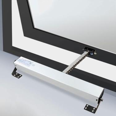 Imagem de Abridor de janela de corrente inteligente, 300-1000 mm ajustável, controle remoto e interruptor, baixo ruído para claraboias, estufas, aberturas de telhado - Sistema de abridor automático de janela