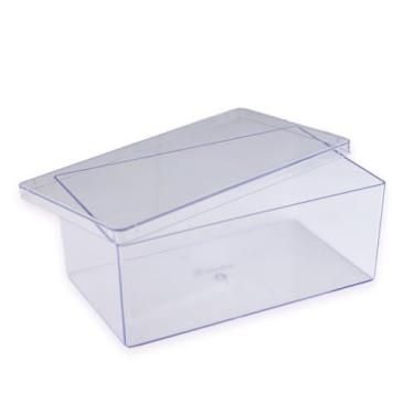 Imagem de Kit 1~3 Caixa Organizadora Multiuso Acrílica Armazenadora Retangular Transparente 1,500ml(1)