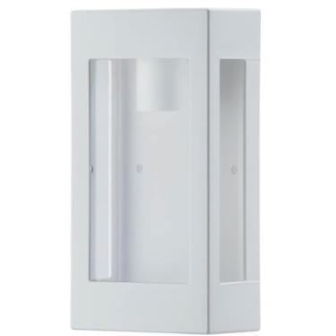 Imagem de Arandela Branca Contemporânea Lente Transparente Prime Luminária Parede E27 Dital