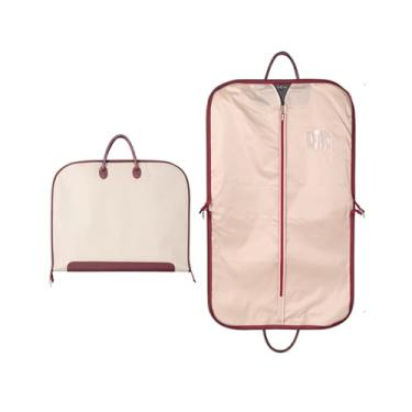 Imagem de Sacos de terno de 99 cm para armazenamento de armário e viagem - 2 pacotes de sacos de vestuário pendurados com 2 alças para casacos, vestidos e jaquetas (marrom) - Durável e leve