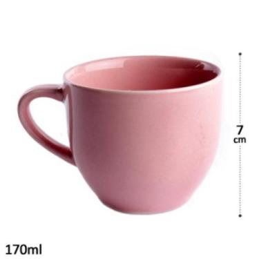 Imagem de Caneca 170ml de Porcelana Rosa - RR PORC