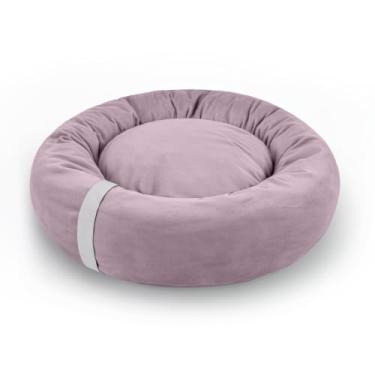 Imagem de Cama Pet Ninho Redonda Para Gato e Cachorro Ultra Macia Lavável Impermeável Luxo Donut(Rose Touch)