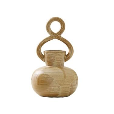 Imagem de Vaso de cerâmica retrô para hotel, casa, sala de estar, entrada, ornamento, arranjo de flores, vaso de mesa