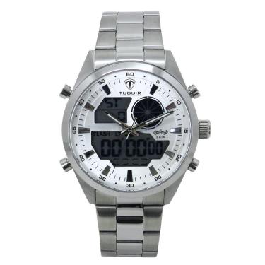 Imagem de Relógio Masculino de Aço Tuguir AnaDigi Infinity GCS-1265 Prata-Masculino