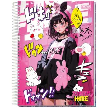 Imagem de CADERNO UNIVERSITÁRIO C/D ESPIRAL ANIMAHIME 15 MATÉRIAS 240 FLS GOFRADO