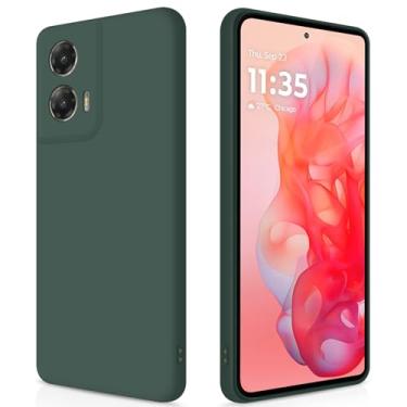 Imagem de GiiYoon Capa compatível com Motorola Moto G Stylus 2024, capa protetora de silicone para celular com toque macio e sedoso, capa à prova de choque com forro de microfibra, verde