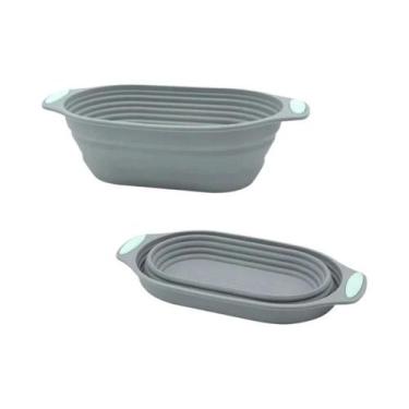 Imagem de Cesto De Pão De Silicone Dobrável Antiaderente, Fácil De Limpar, Tigel