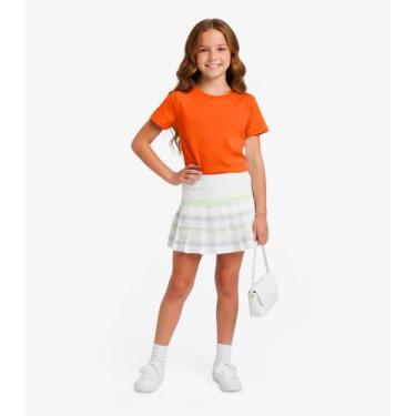 Imagem de Blusa Básica Infantil Manga Curta Lisa Soletex Laranja, 4, Laranja