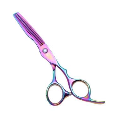 Imagem de Tesoura Profissional De Corte De Cabelo Em Aço Inoxidável Prata Para C