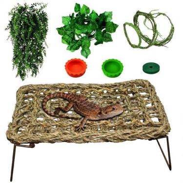 Imagem de Set de Accesorios para Terrario QWR - Hamaca y Escalera para Dragón Ba