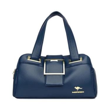 Imagem de Bolsa De Couro Feminina De Grande Capacidade Com Múltiplas Camadas E A