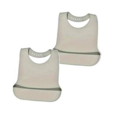 Imagem de Babador De Silicone Grande Impermeável Para Idosos, Grau Alimentício, 