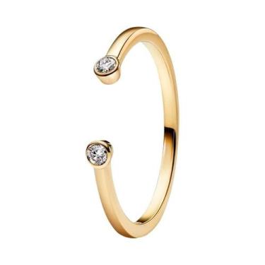 Imagem de Anel Feminino De Prata Esterlina 925 Com Mini Snoopy, Diamante Rosa De