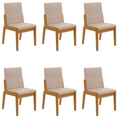 Imagem de Conjunto de 6 Cadeiras Sinfonia com Estofado em Linho