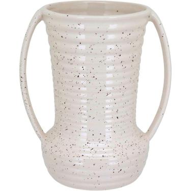 Imagem de Vaso Decorativo Enfeite Casa Cerâmica 23x20x20cm Marfim