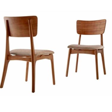 Imagem de Conjunto Com 2 Cadeiras Viena Gold Moderna Mobília Milano- Cinam.imbuia