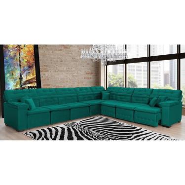 Imagem de Sofá Magno 3.97x3.97m De Canto, Retrátil E Reclinável - Verde