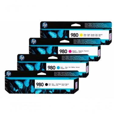 Imagem de Cartucho De Tinta Hp 980 Kit D8j10a 4 Cores Ax585z X555dn X555xh X585dn X585f