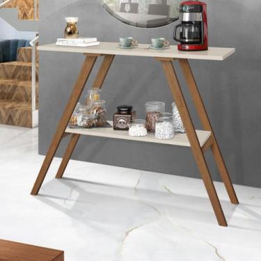 Imagem de Aparador Cantinho do Café Com Pés Madeira Prateleiras Mdf - DVC House,