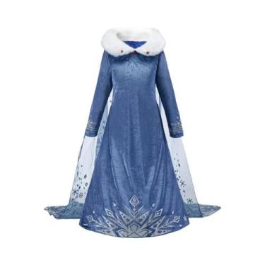 Imagem de Fantasia De Elsa Rainha Da Neve Para Meninas, Vestido De Princesa Com 