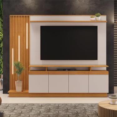 Imagem de Estante Home Theater Ripado LED para TV 65 Polegadas 189cmx200cm 4 Por