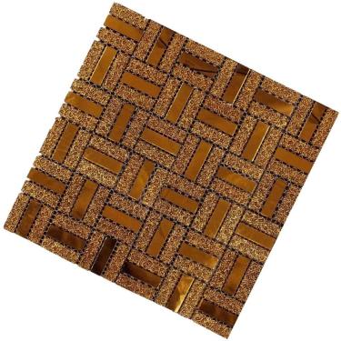 Imagem de Pastilha De Vidro Adesiva Parede Cozinha Box Lavabo Sala Decorativa Moderna Requintado Reforma Aplicacao Facil