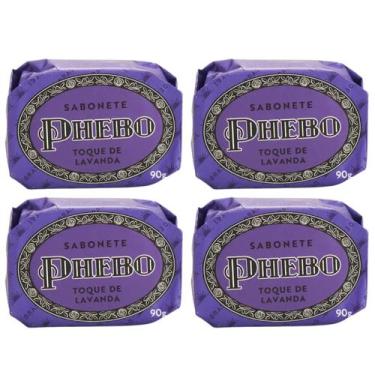 Imagem de Kit Sabonete em Barra Phebo de Glicerina Toque de Lavanda 90g 04 unind