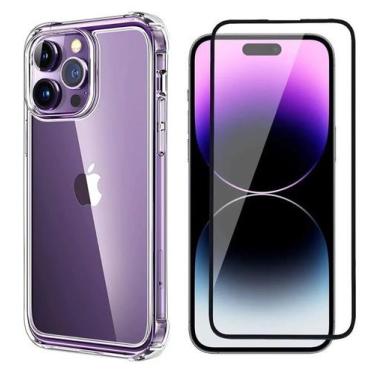 Imagem de Capinha Capa + 2x Película de Vidro 3D Para iPhone 13 6.1 - Huang, Tra