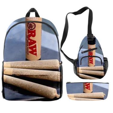 Imagem de Conjunto de mochilas RAWs Anime School, 3 unidades/lote para crianças,