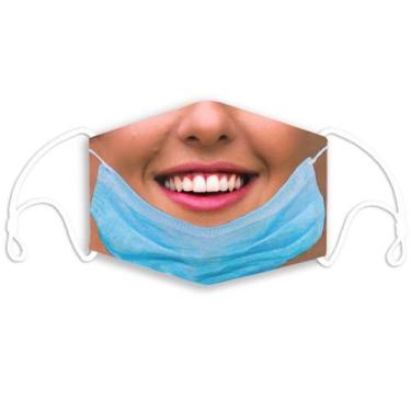 Imagem de Máscara facial imitada com impressão 3D humana respirável e reutilizáv
